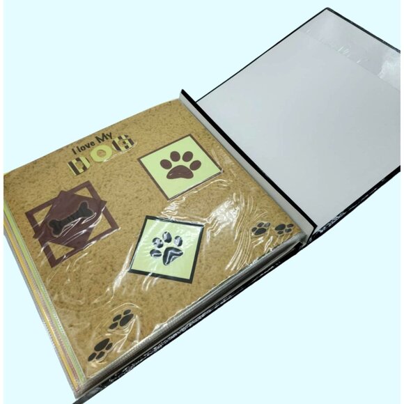 Dog-Themed Scrapbook Album Paw Prints & Bone Design Puppy Photo Book Pictures - Picture 4 of 16